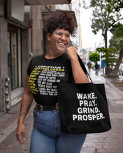 Load image into Gallery viewer, Wake. Pray. Grind. Prosper. Canvas Tote Bag