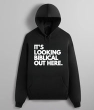 Load image into Gallery viewer, It’s Looking Biblical Out Here Hoodie
